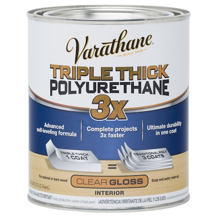 Rust-Oleum 1 Qt Clear Varathane Triple Thick Polyurethane, Gloss 284470